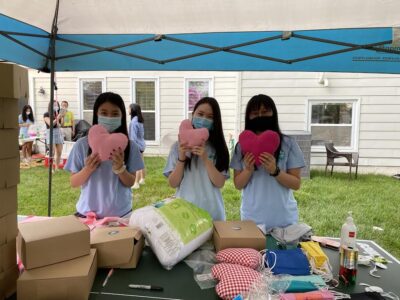 Stuffing Heart Pillows
