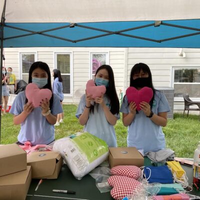 Stuffing Heart Pillows